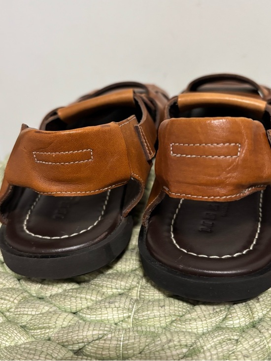 NEW Mezlan R20257 Cognac Calfskin Fisherman Handmade Leather Sandal Size 10
